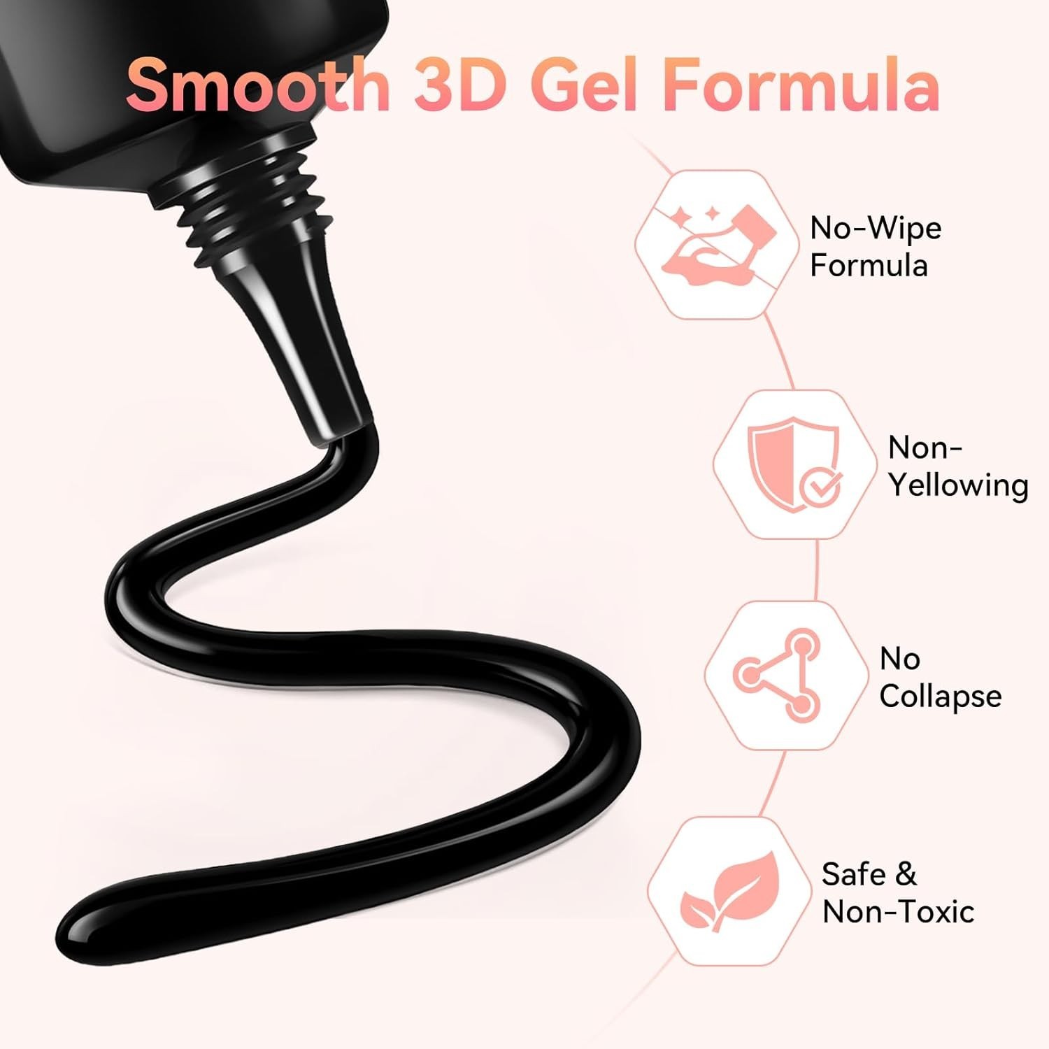 3D Gel Nail Art: 15g Sculpting Gel Nail Art Glue for Craving Black Candy Mold…