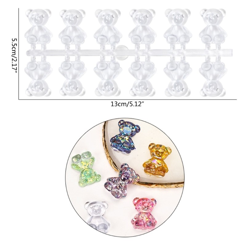 50Pcs Nail Color Display Card Unique Bear Shaped Nail Polish Display Board