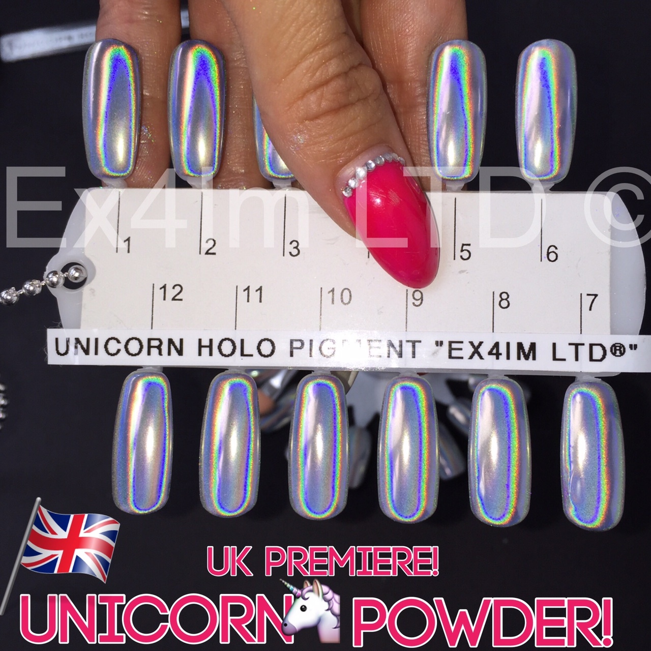 3g Large Pot Holographic Powder 15 Microns UNICORN Rainbow Ultra Fine Pigment
