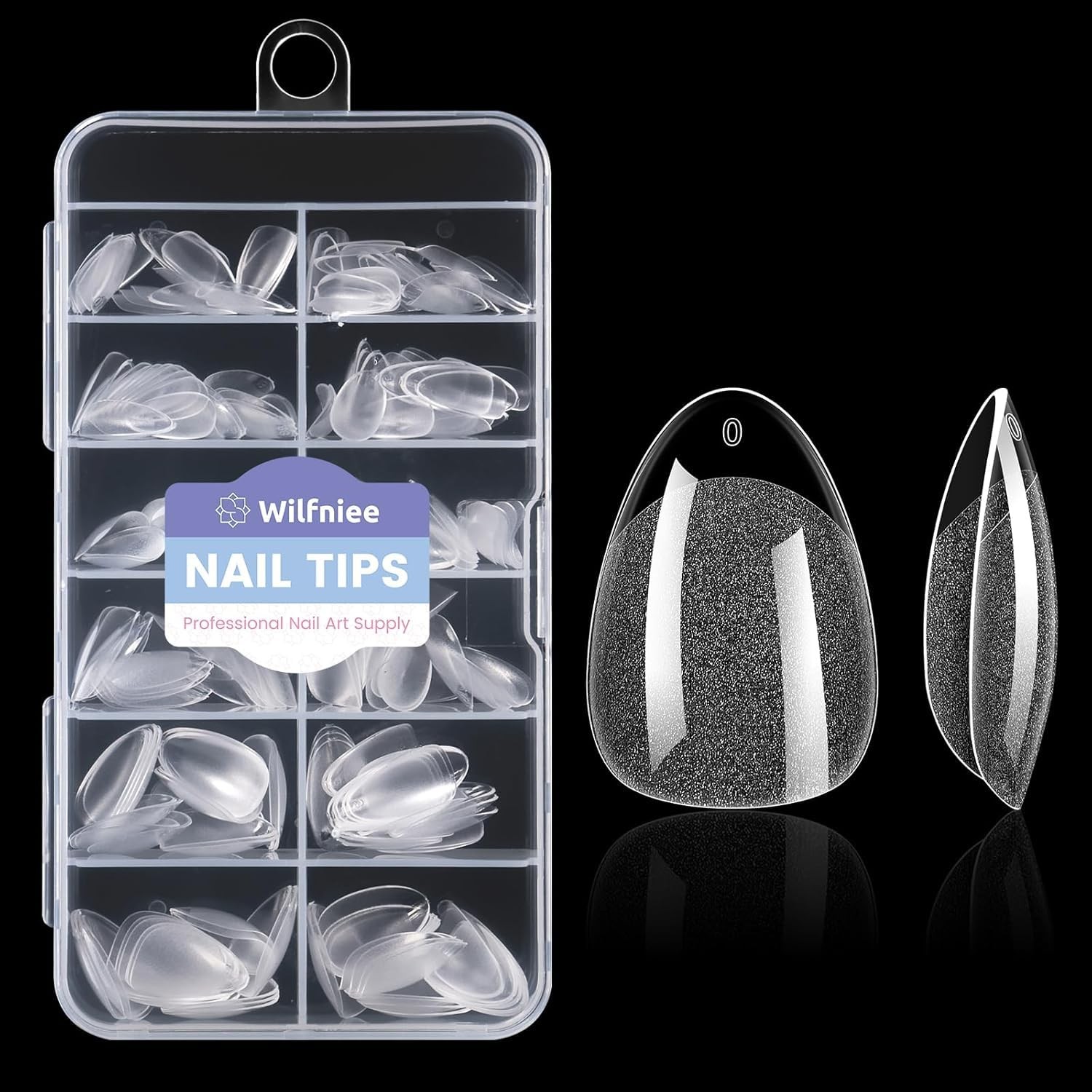 Extra Short Almond Nail Tips: 240Pcs Small Almond Shape Soft Gel Fake Nail Tips