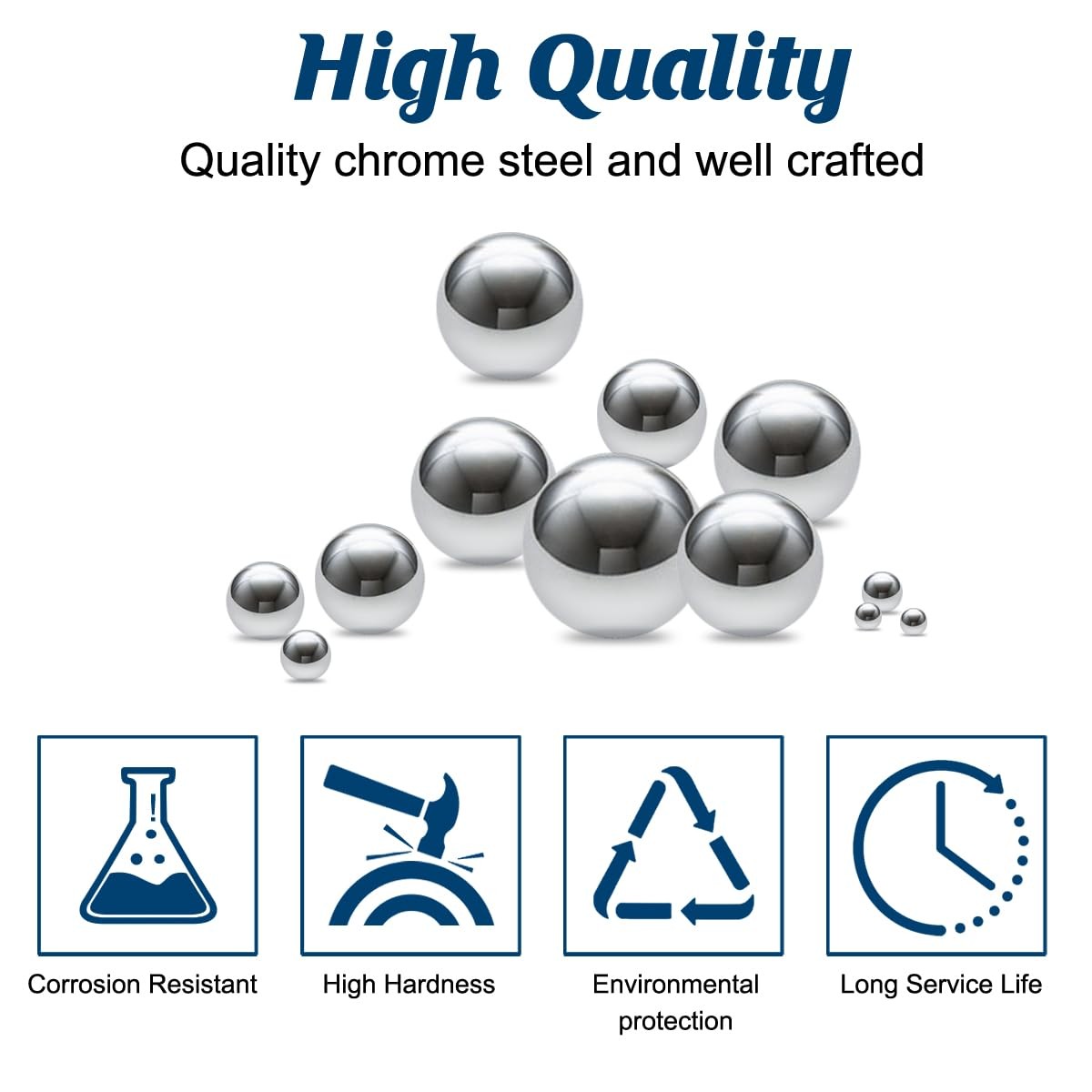 500 PCS G25 Precision Chrome Steel Bearing Balls 3mm Hardened Solid DIY Tool