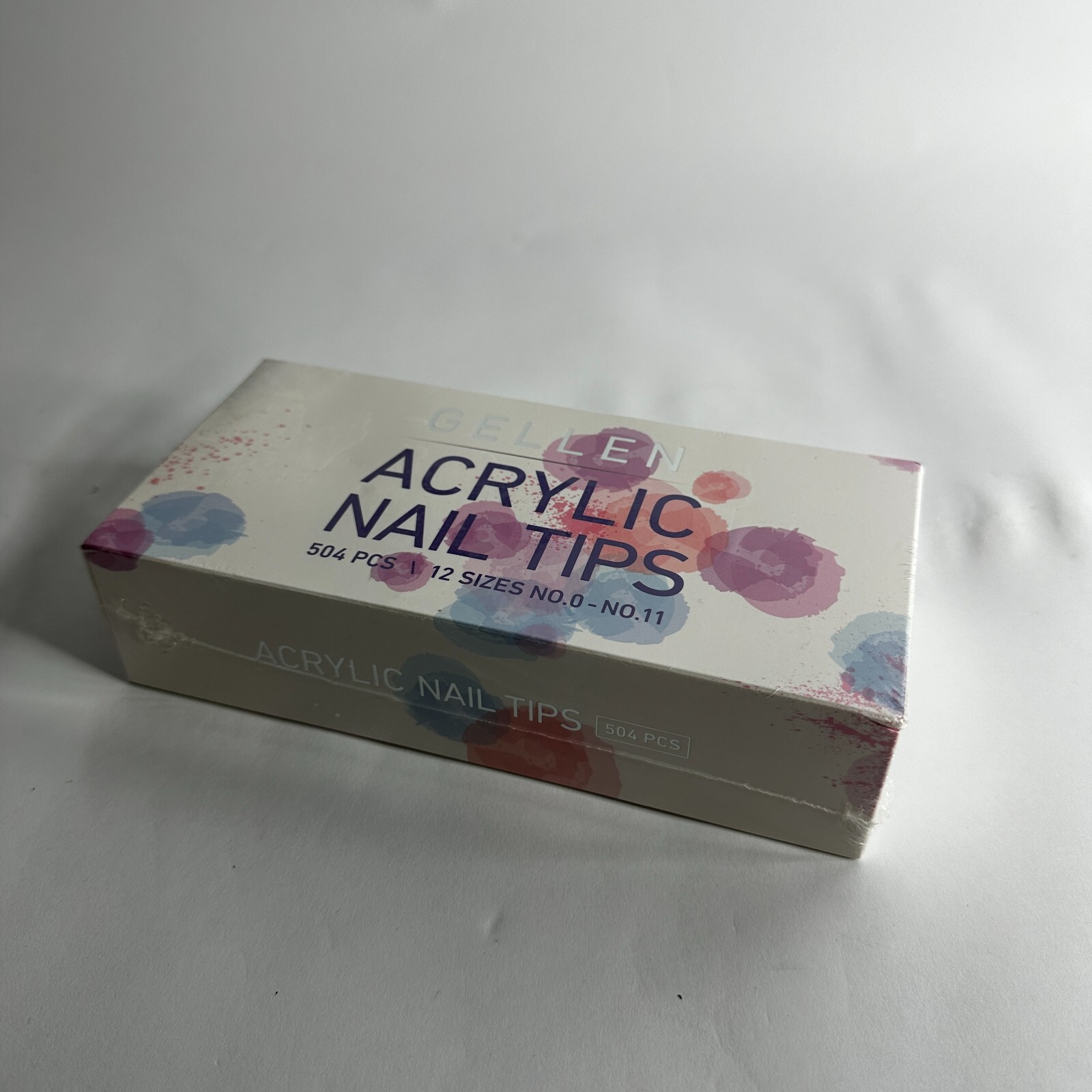 504 Pcs Gellen Acrylic Nail Tips, 12 sizes, Almond Shape