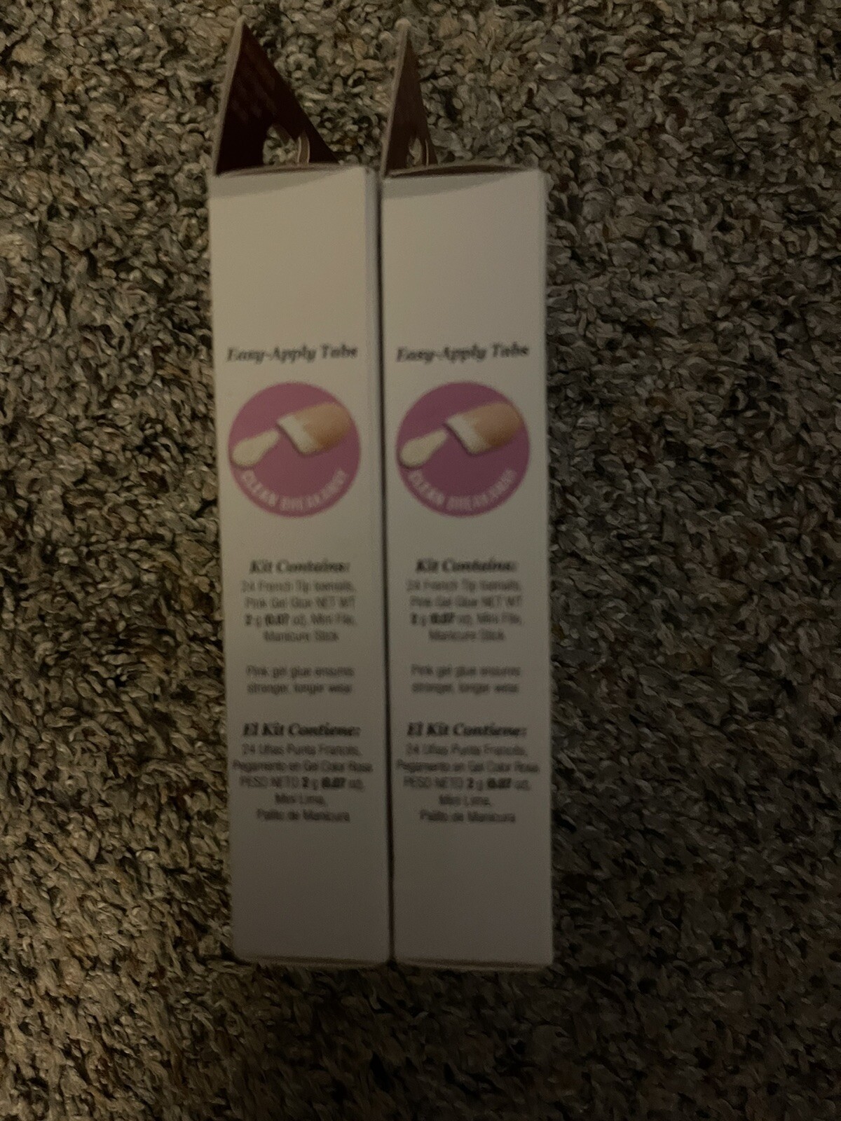 Summer! Kiss Premium Real Short Size Glue on Nails for Toes Flex-fit Lot Of 2
