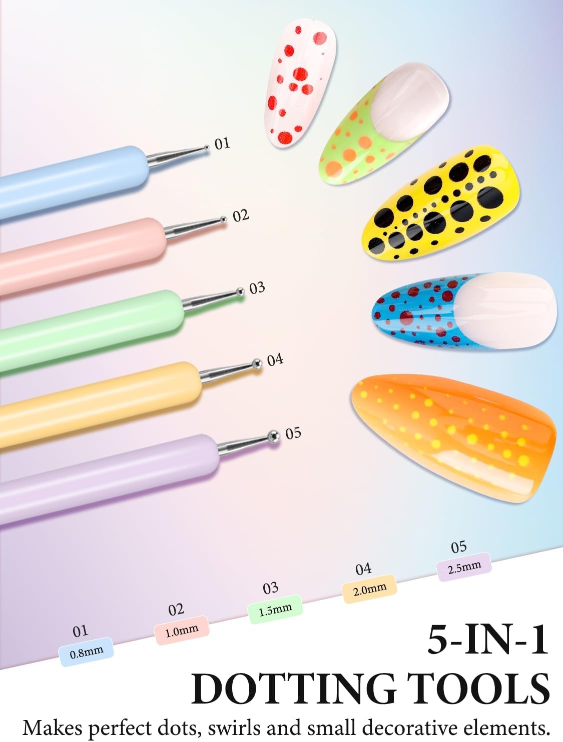 Nail Art Brushes Set, Nail Dotting Tools, French Tip Tool, Nail Art