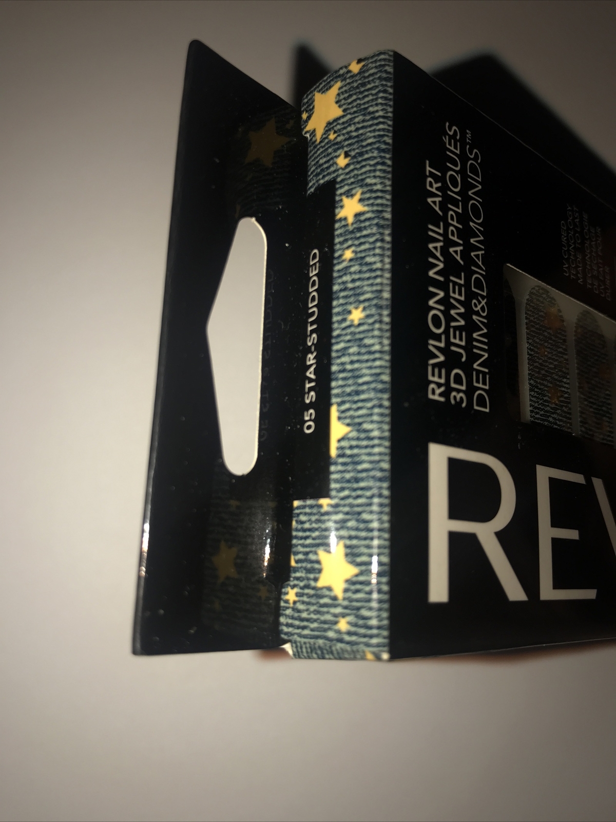REVLON*Nail Art*3D JEWEL APPLIQUES~18 DENIM&DIAMONDS~#05 STAR-STUDDED~NEW~BOXED