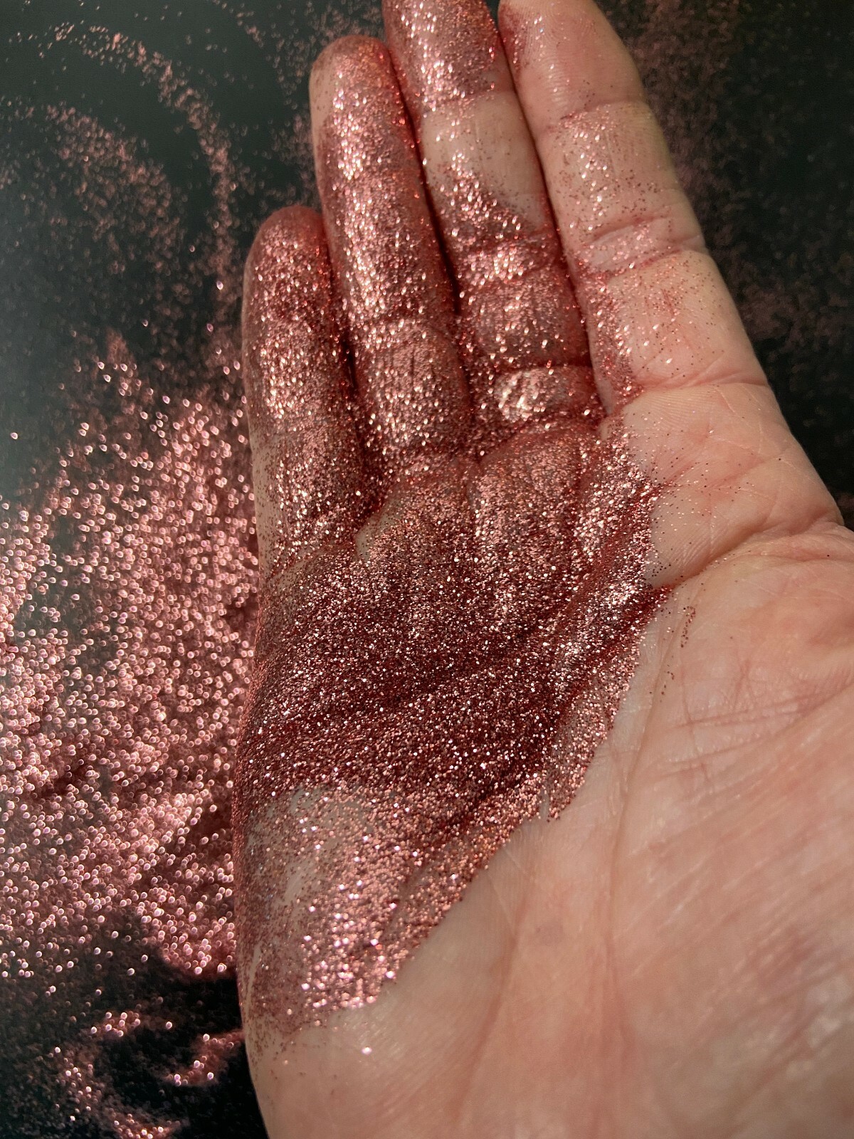 Alexis Rose Fine Cosmetic Grade Glitter .008 Ultrafine, Copper, Rose Gold, Resin