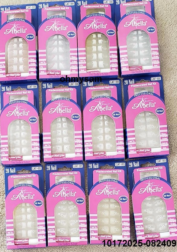 CLOSEOUT 12 x 20 NEW SET ARTIFICIAL NAIL TIPS / MULTI COLOR FRENCH FULL SIZE G