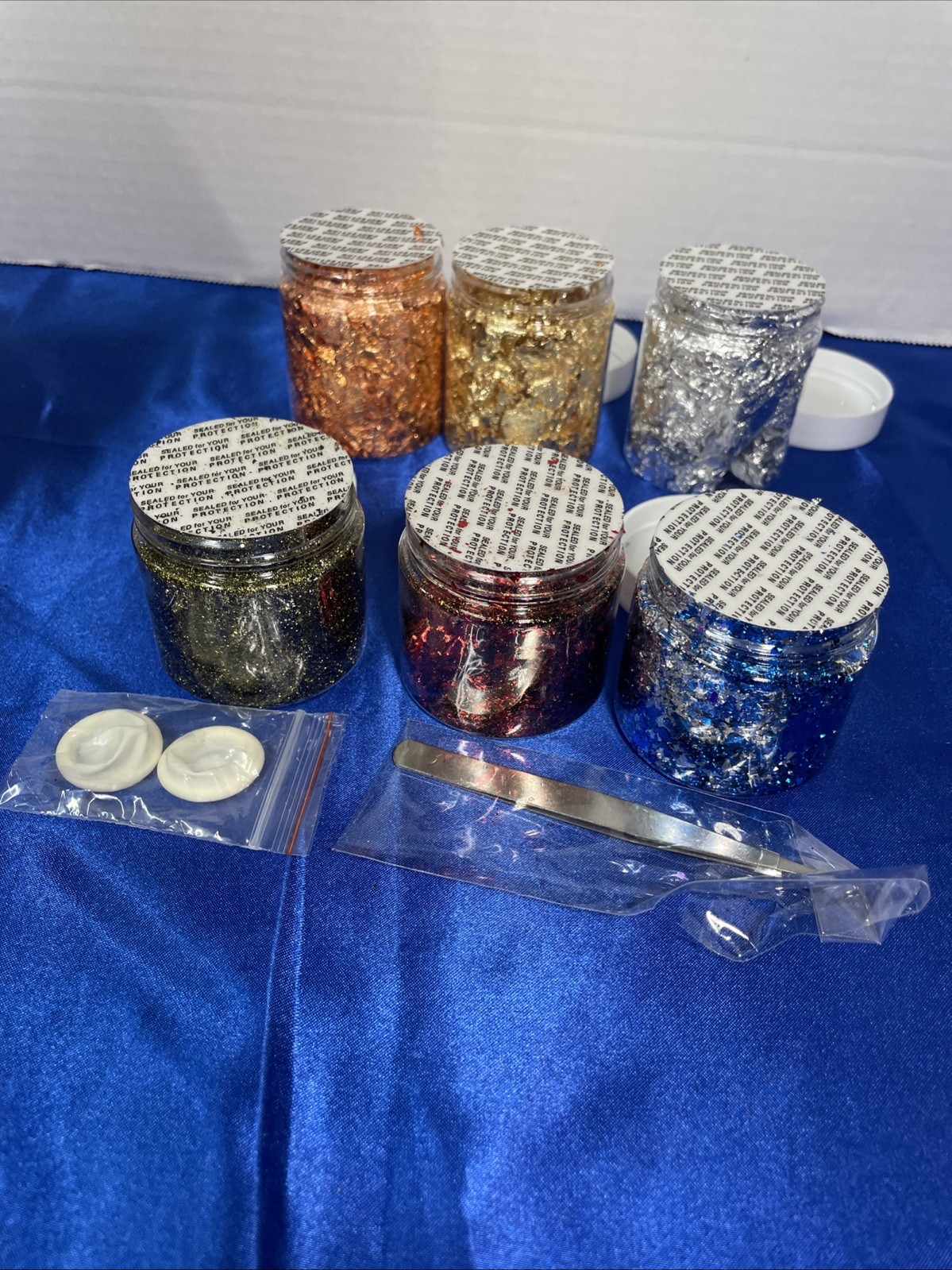 Gold Foil Flakes for Resin Metallic Silver Copper, Red Blue Leaf Flakes