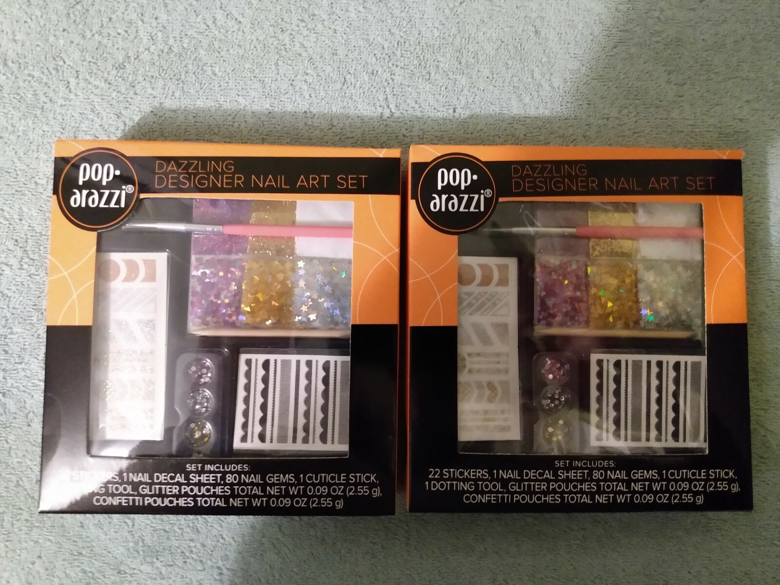 2 Dazzling Designer Nail Art Set Pop-arazzi New