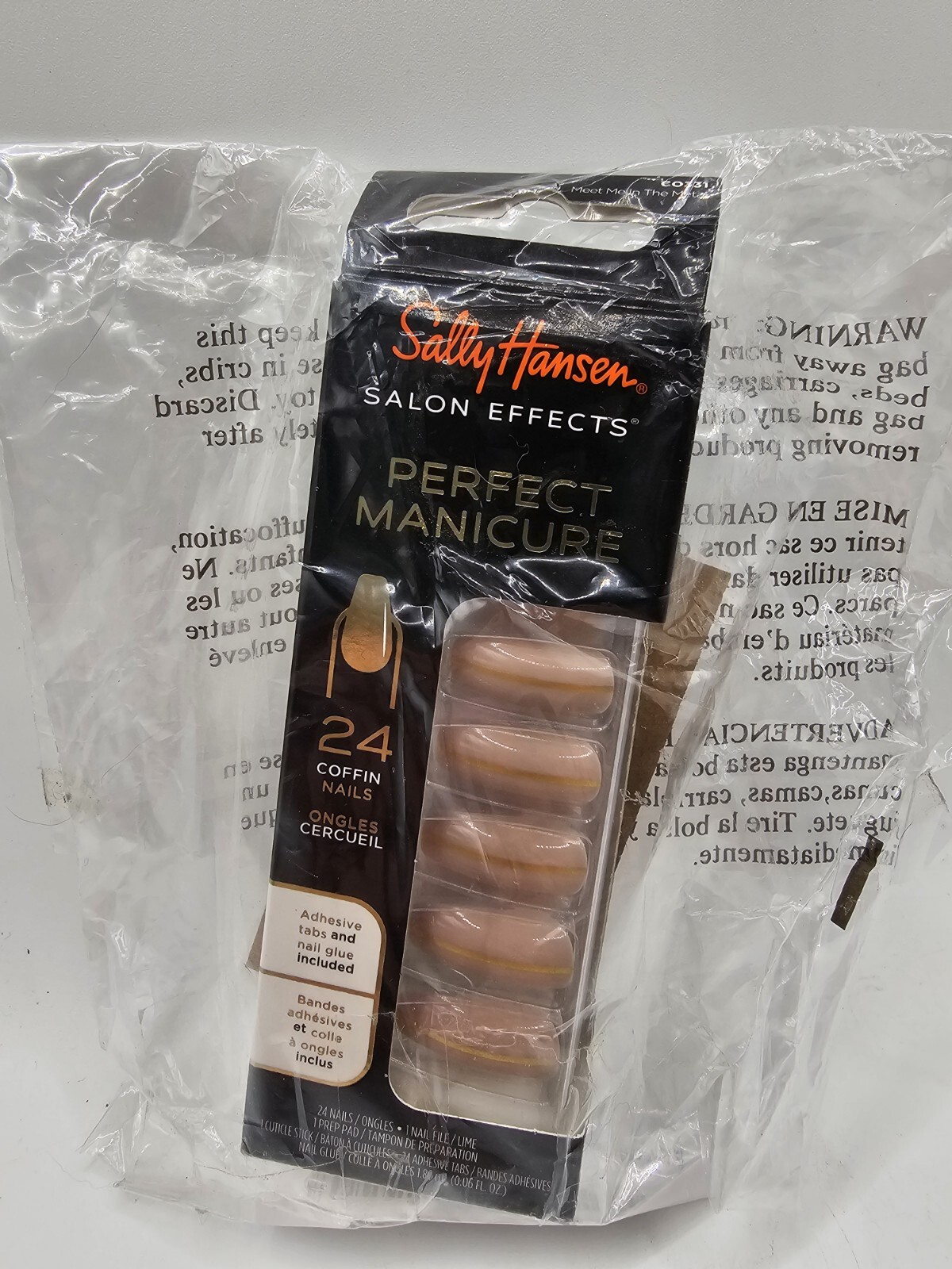 NEW Sally Hansen Perfect Manicure Salon Effect Meet Me in the Metal Coffin Nails