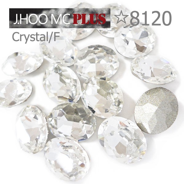 J.HOO Crystal 8120 Oval V-Cut Fancy Rhinestones 10x8mm Nail Art (8pcs)