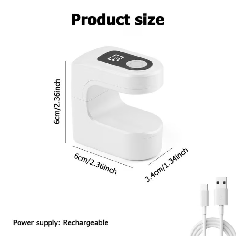 Mini UV Nail Lamp USB Rechargeable Portable Gel Glue Cure Light For Nails Tips