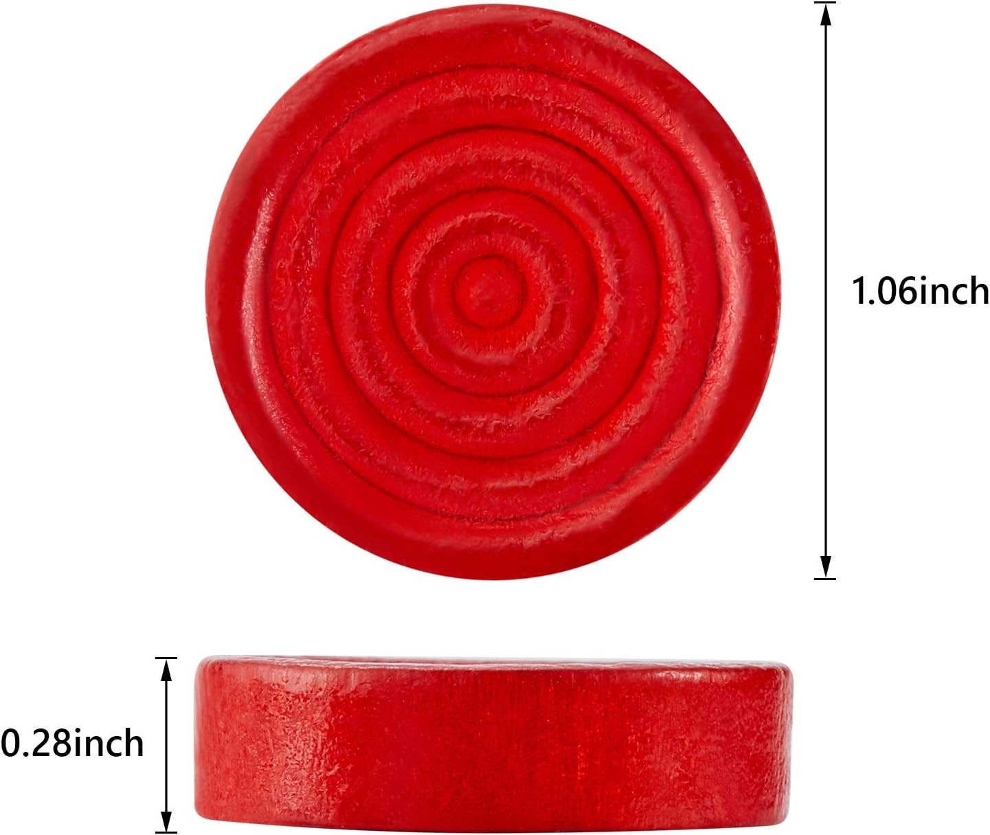 48 Pieces Wooden Checkers 1.06 Inch with Stackable…