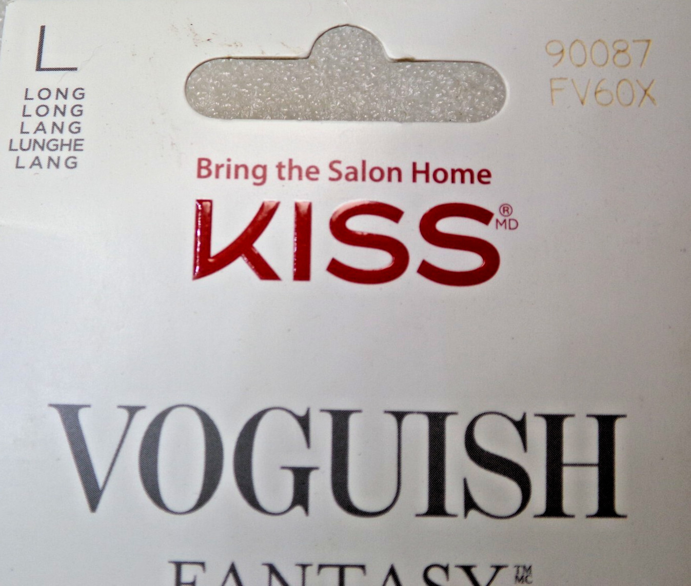 KISS Voguish Fantasy NAILS GLUE ON Matte Yellow, Green, Blue, Pink LONG square