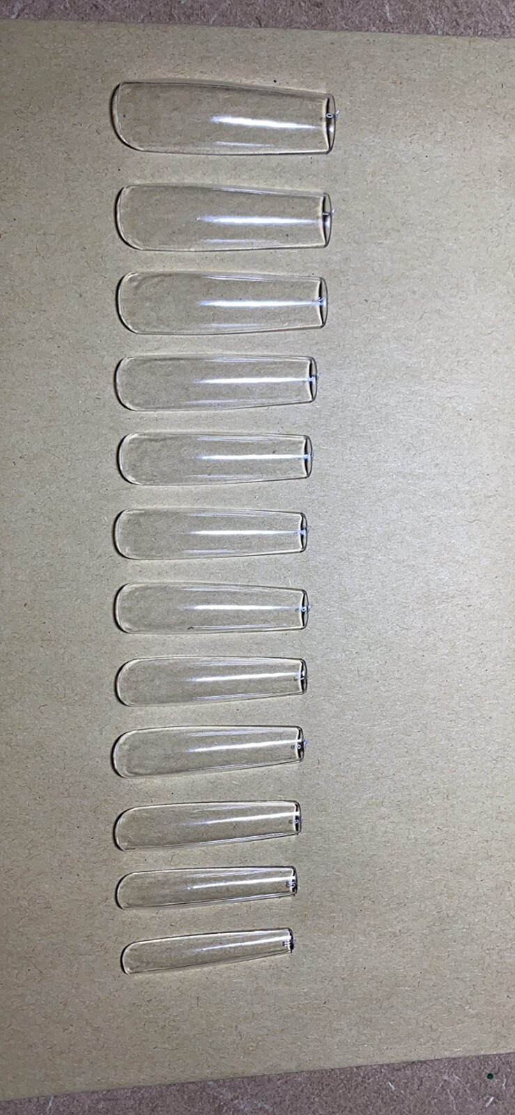 Extra Long Square Full Cover Nail Tips 240PCS XXXL Clear Fake Nails 12 Sizes New