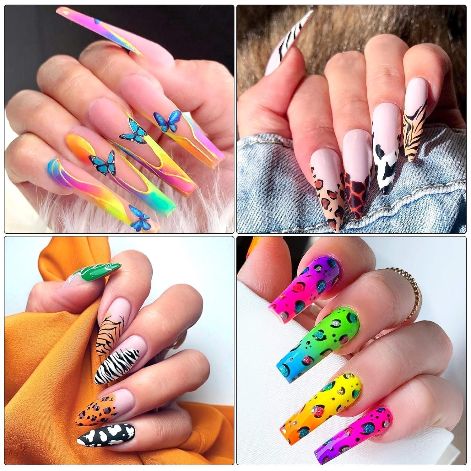 Gel Nail Paint Kit with 36 Colors and 15 Nail Brushes for DIY Nail Art and