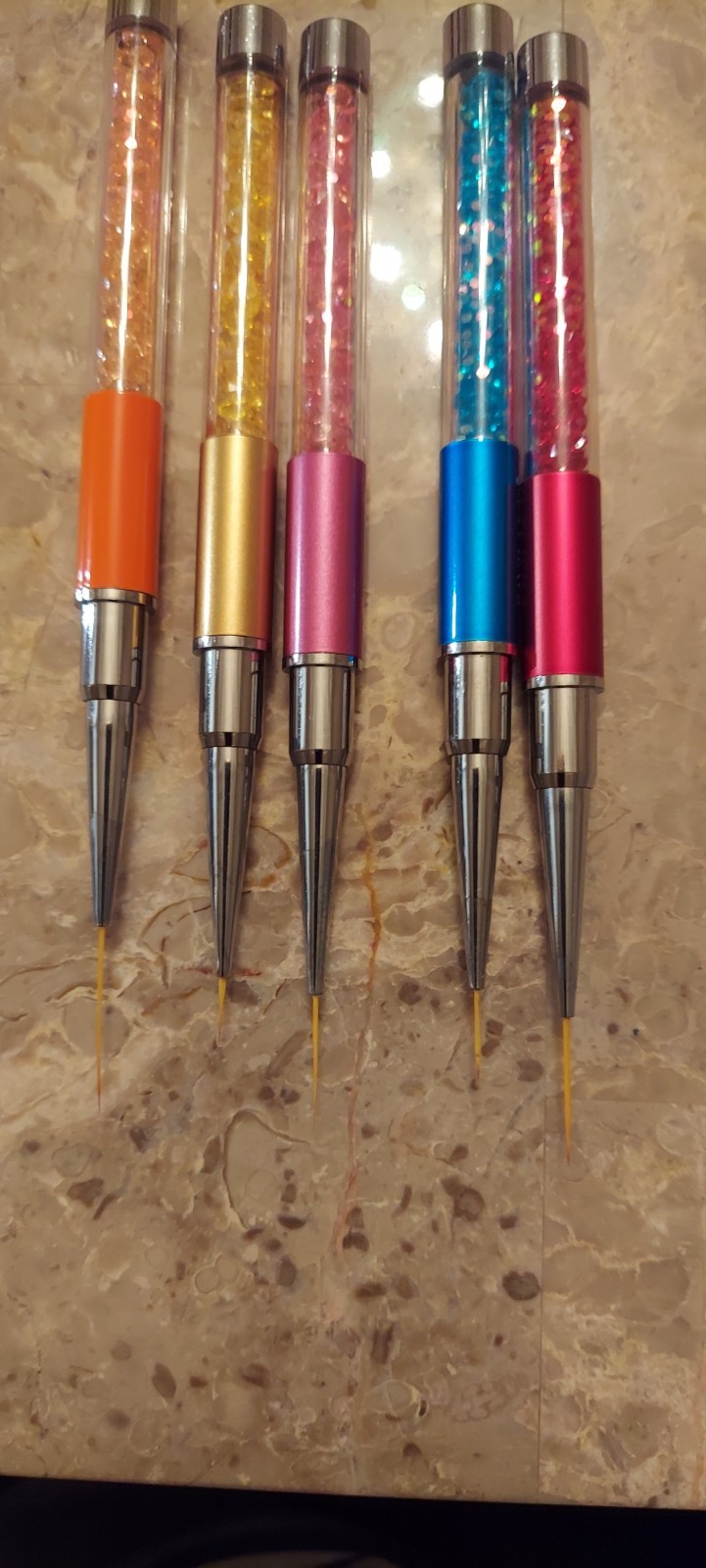 NAIL ART ART BRUSHES LOT OF FIVE FANCY ART BRUSHES VARIOUS SIZES