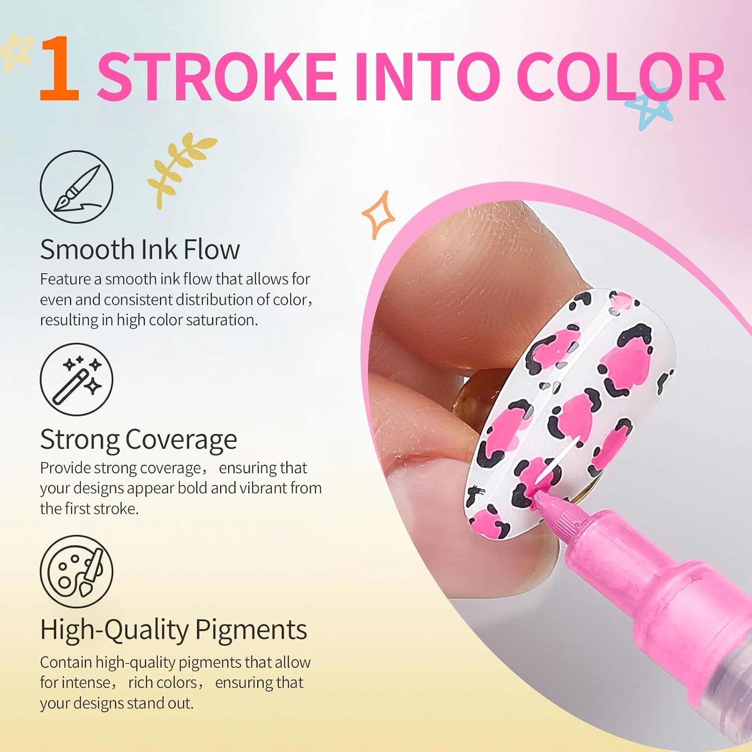 Quick Dry 12 Colors Neon Nail Art Pens – Fun Acrylic Markers for Creative Nails