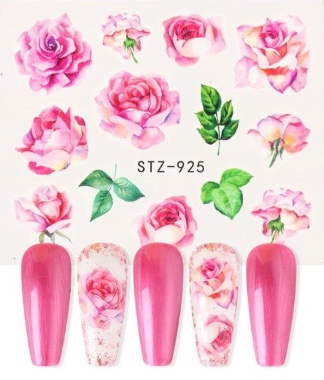 Flower, Floral Nail Art Water Decals DIY Nail (Group 5)