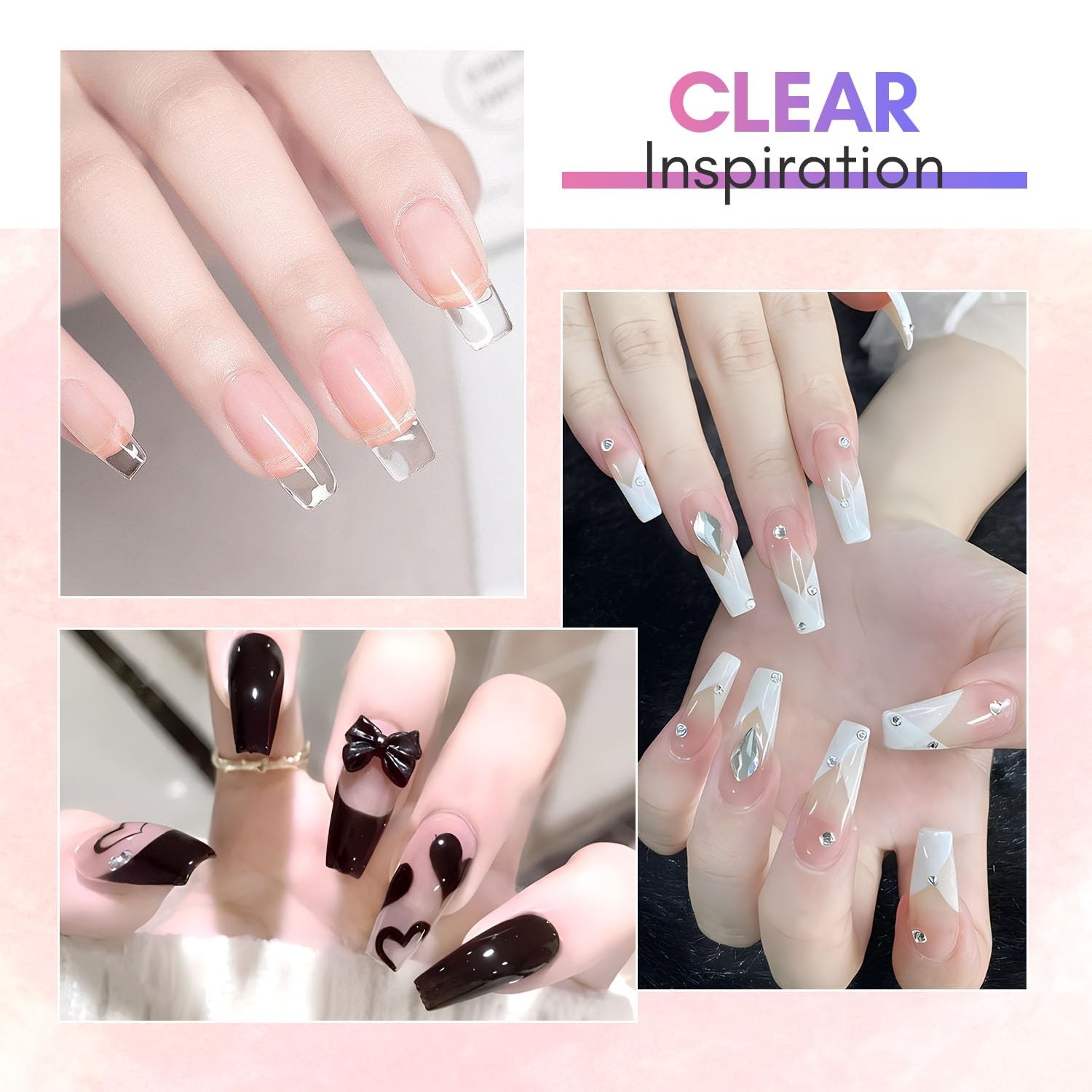 Makartt Poly Nail Gel: Clear 50ML Gel Builder for Natural-Looking