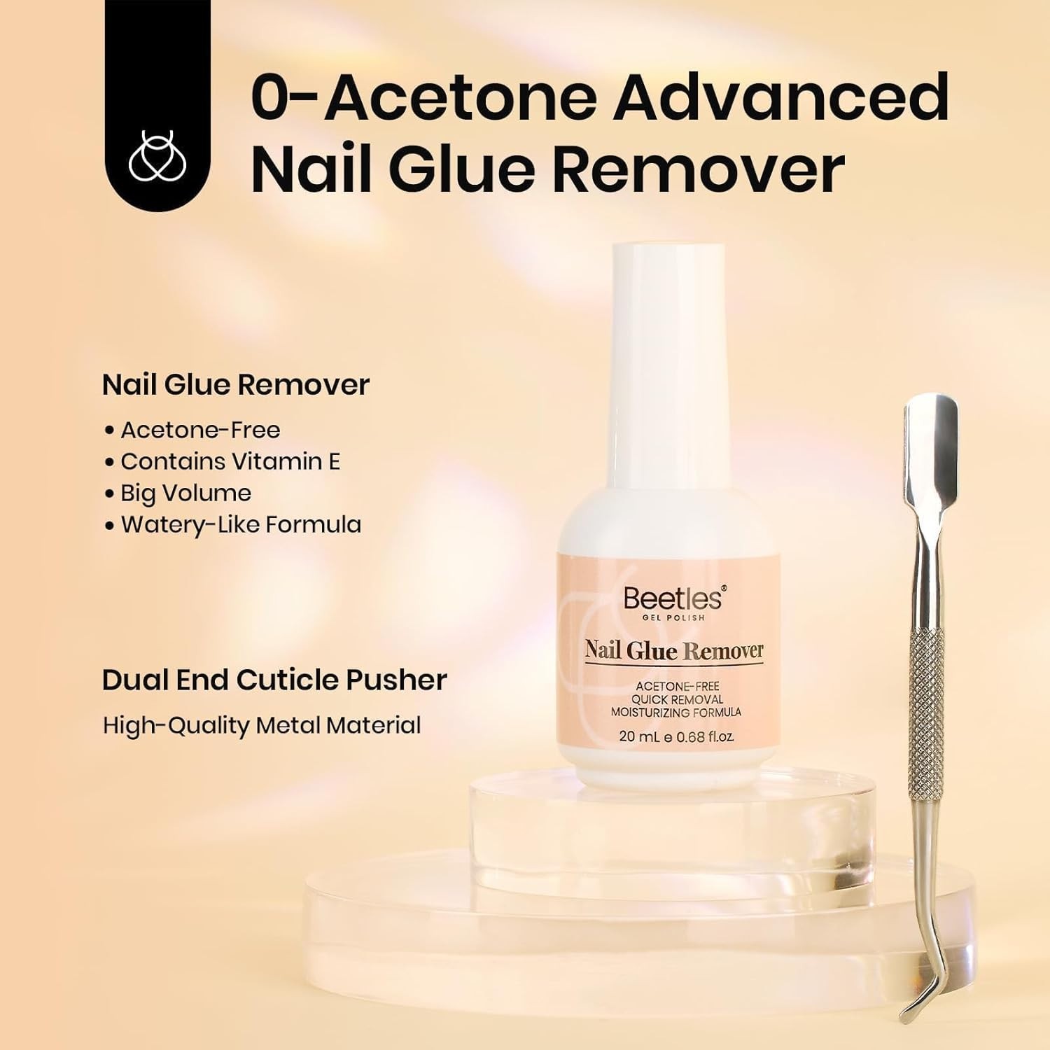 Beetles Solid Nail Glue Gel with 20ml Nail Glue Remover Set 15g for Press On …