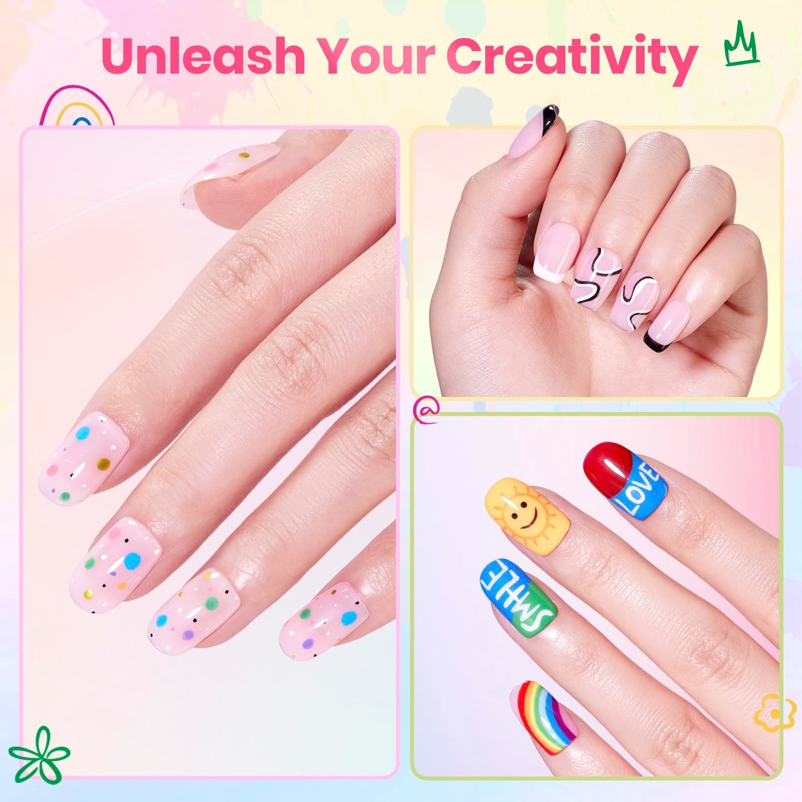 12 Colors Nail Art Pens – 0.7MM Quick Drying Acrylic Paint Markers for DIY Nail