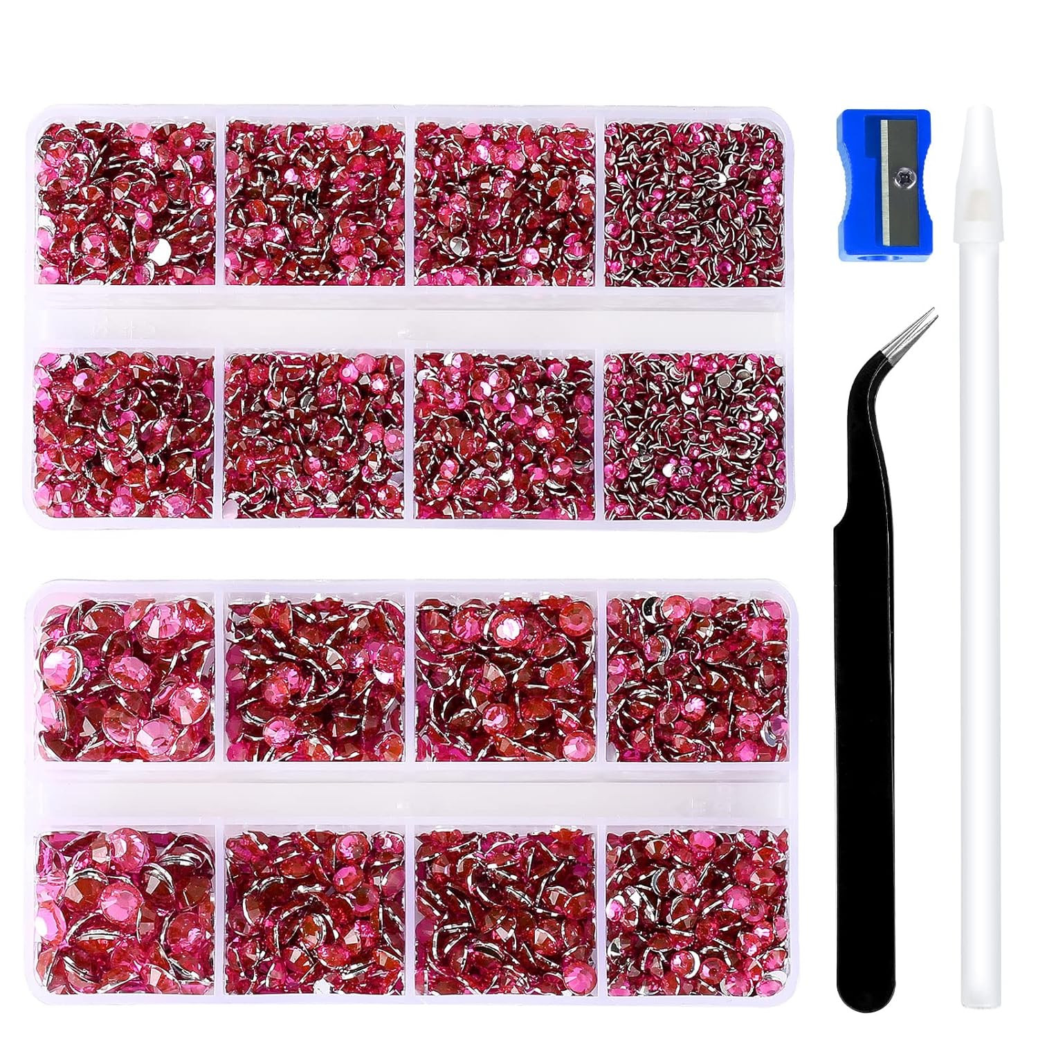 10400 PCS White Rhinestones, Jelly Resin Crystals for Nails & Crafts with 15 Cm