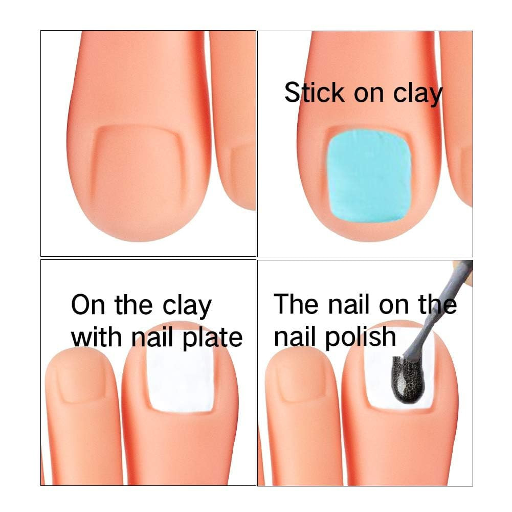 AORAEM Practice Fake Foot Flexible Movable Soft Silicone Fake Foot Tool for Nail