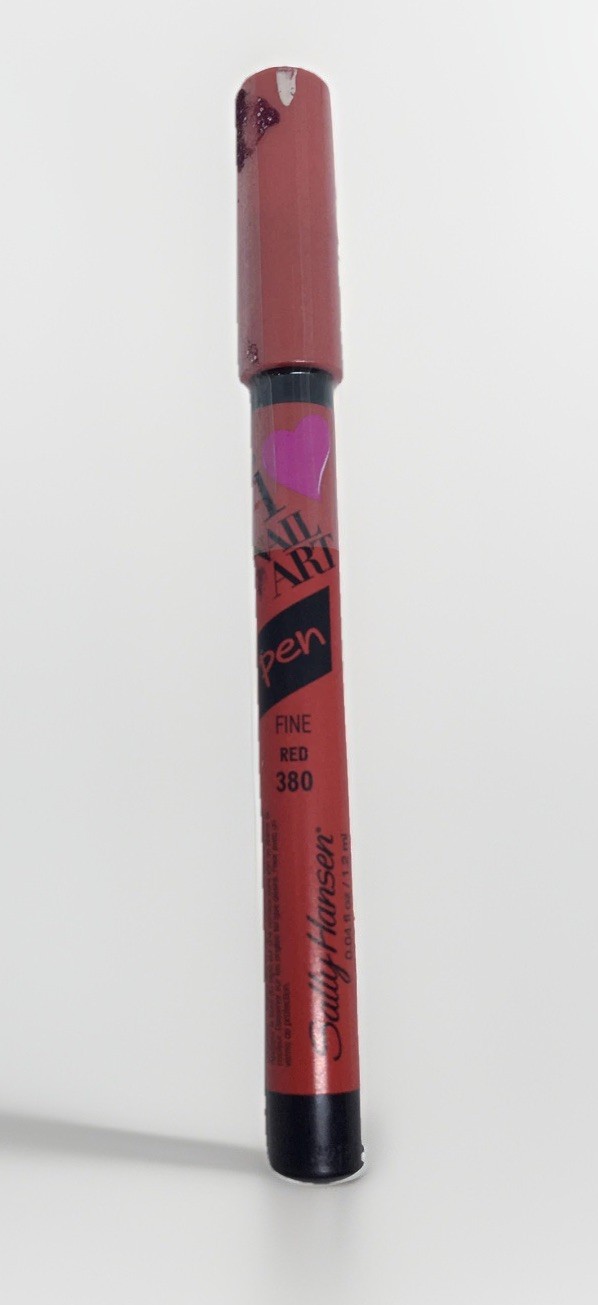 Sally Hansen Nail Art Pens, Fine Red, 380, 0.04 Fluid Ounce – Sealed