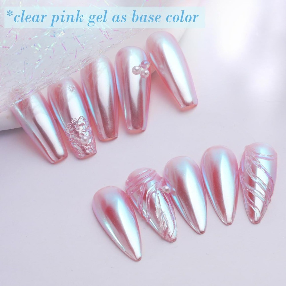Aurora nail powder, nail glitter decorations, DIY salon-grade nail polish