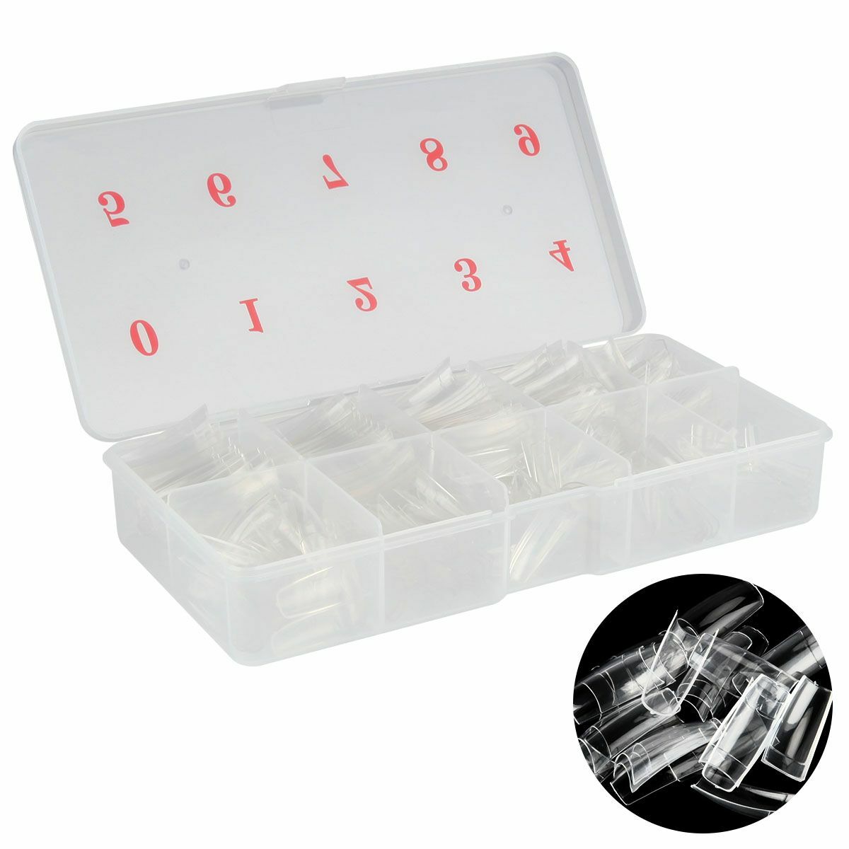 Flexible Practice Training Fake Hand Model Display & 100Pcs Full False Nail Tips