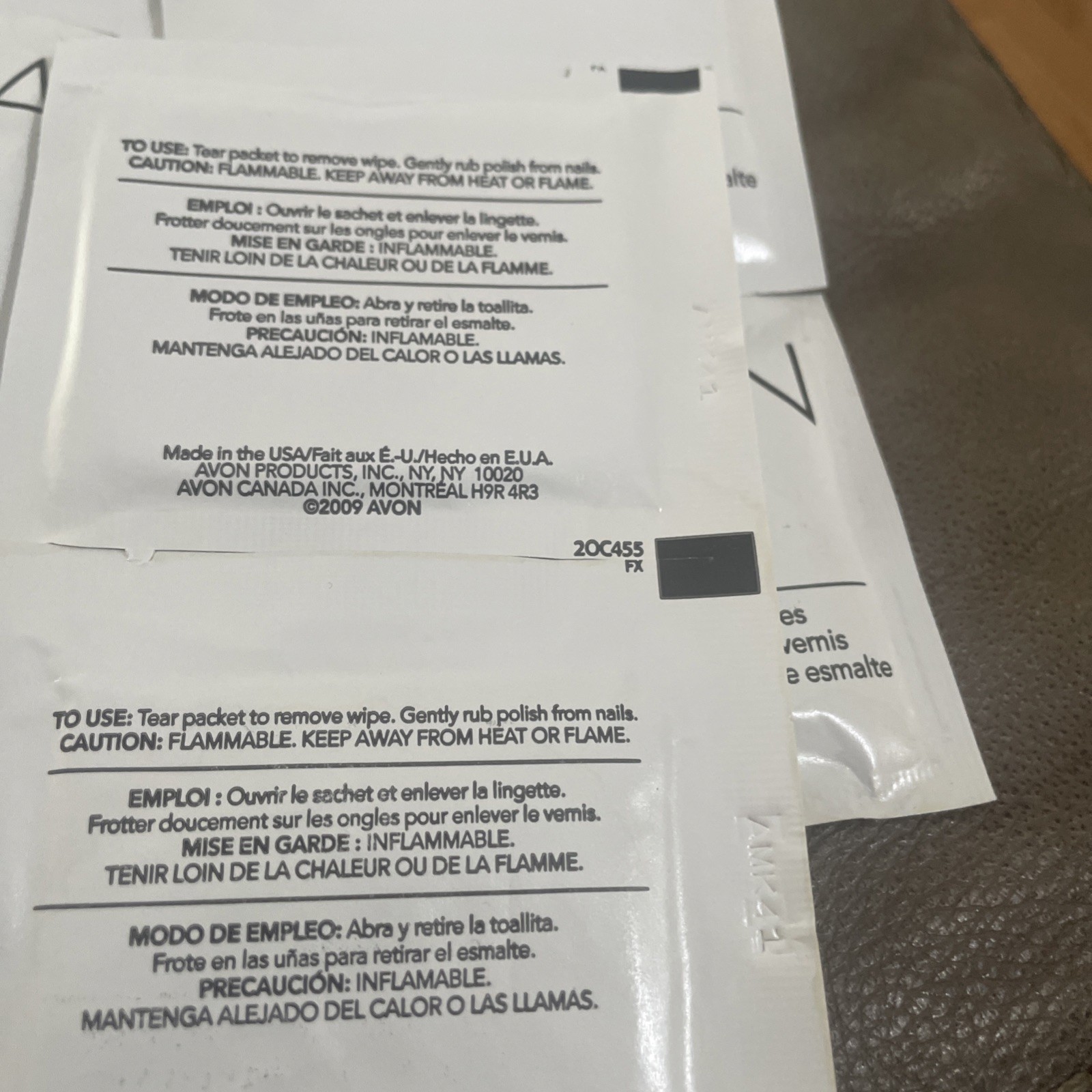 Avon Nail Experts Nail Enamel Remover Wipes 10 wipes nail polish mani pedi;;