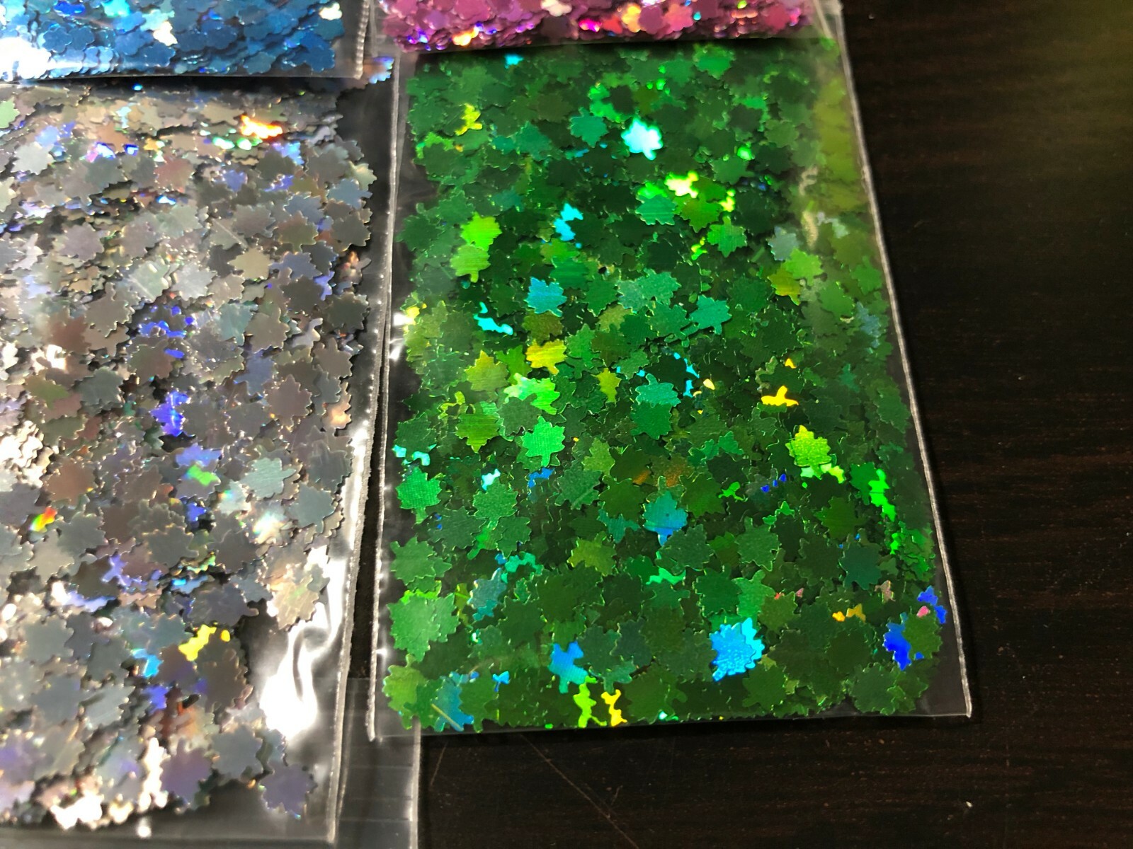 Solvent Resistant Flower/ leaf shape Glitter U Choose Color Nail Art Face Crafts