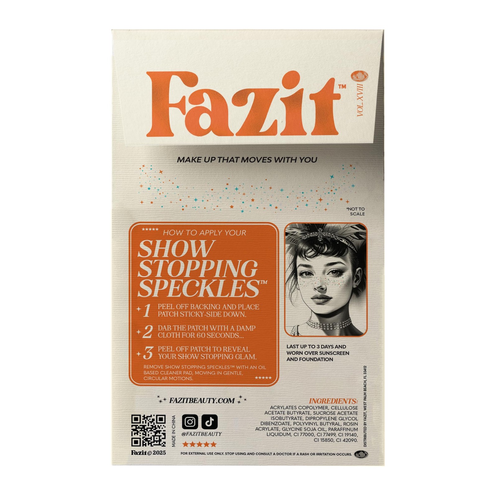 Show Stopping Speckles Glow Up MakeUp Patches Cute Glitter Cosmetic Face