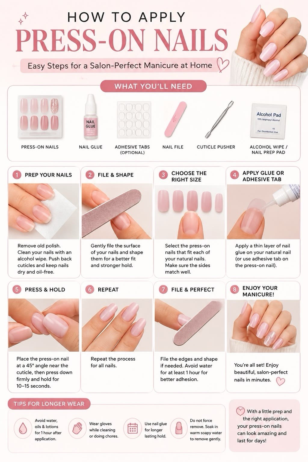 Medium Almond Press On Nails Polka Dot