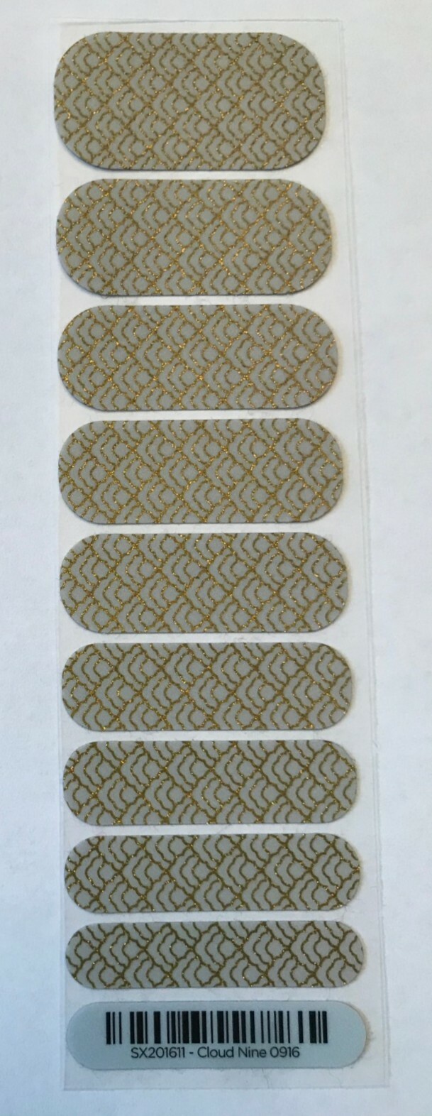 Jamberry Half Sheet Cloud Nine White Gold Luster Finish Nail Wrap Art