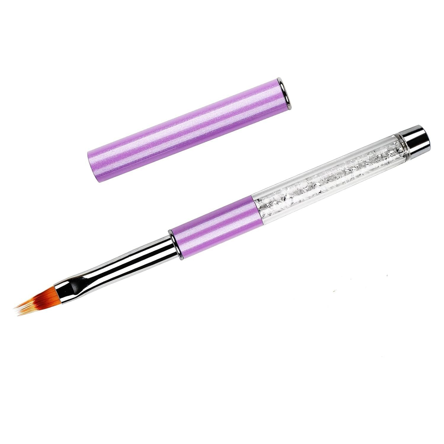 Ombre Nail Art Brush with Rhinestone Handle for Gel Gradient & Line Design