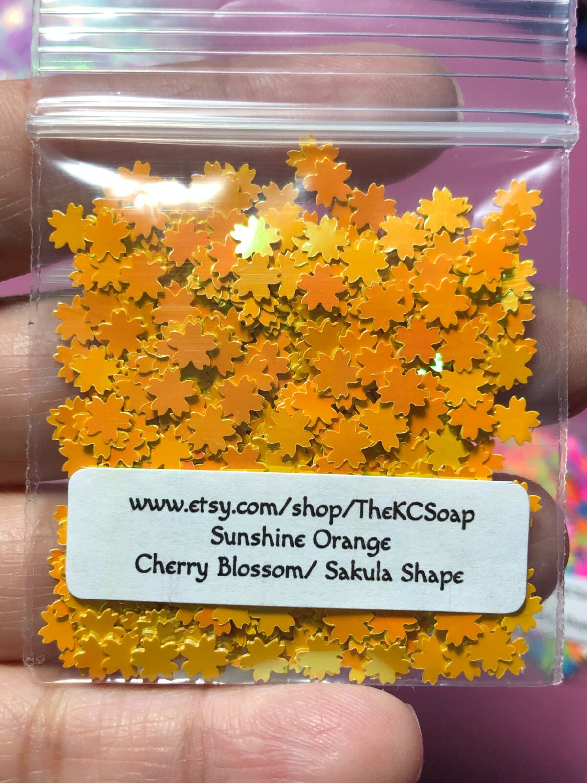 Solvent Resistant Cherry blossoms nail art glitter shapes sequin Epoxy US Seller