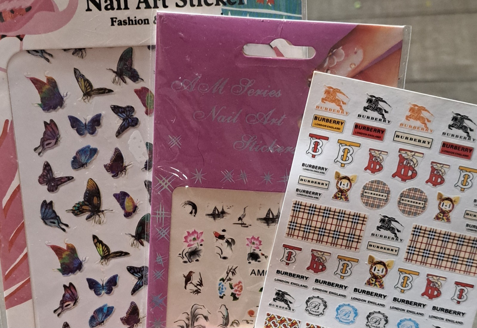 Bulk Nail Art Sticker Lot 3D Decals Snowflakes Letters Holiday Mixed Designs