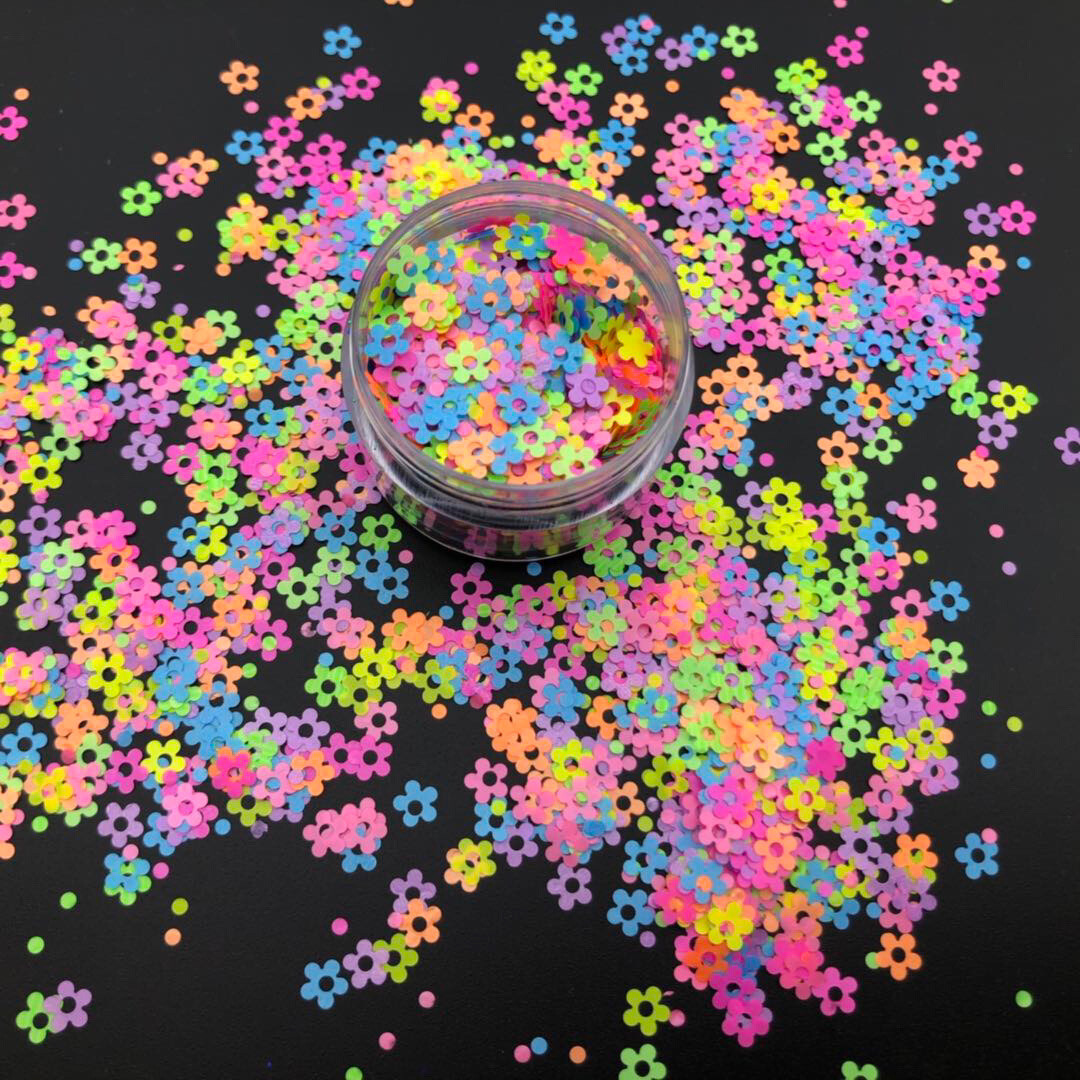 Solvent Resistant Neon Mix Daisy Epoxy Resin Nail Art Face Festival Craft 1oz