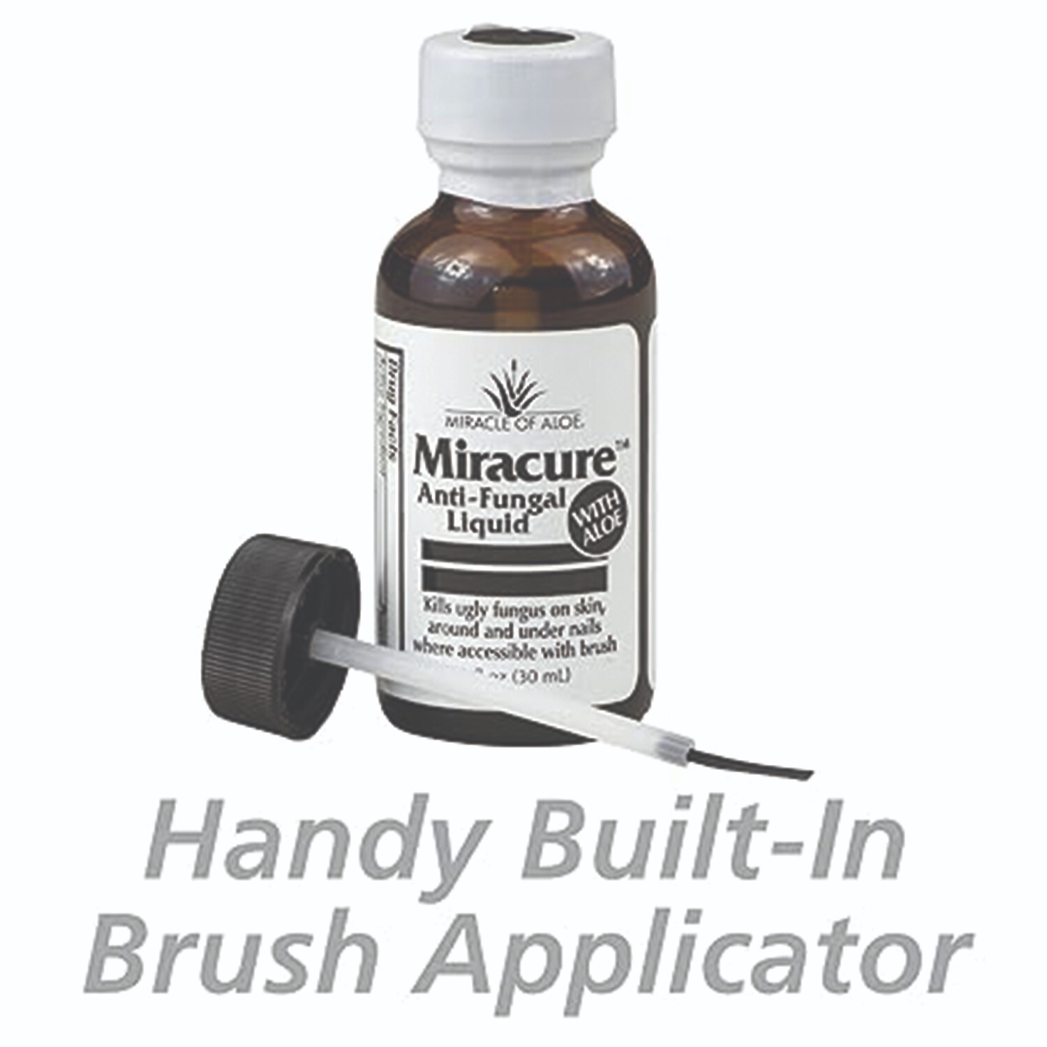 Miracure Anti-Fungal Treatment 1 ounce bottle with 10 Toe Separators and Brush