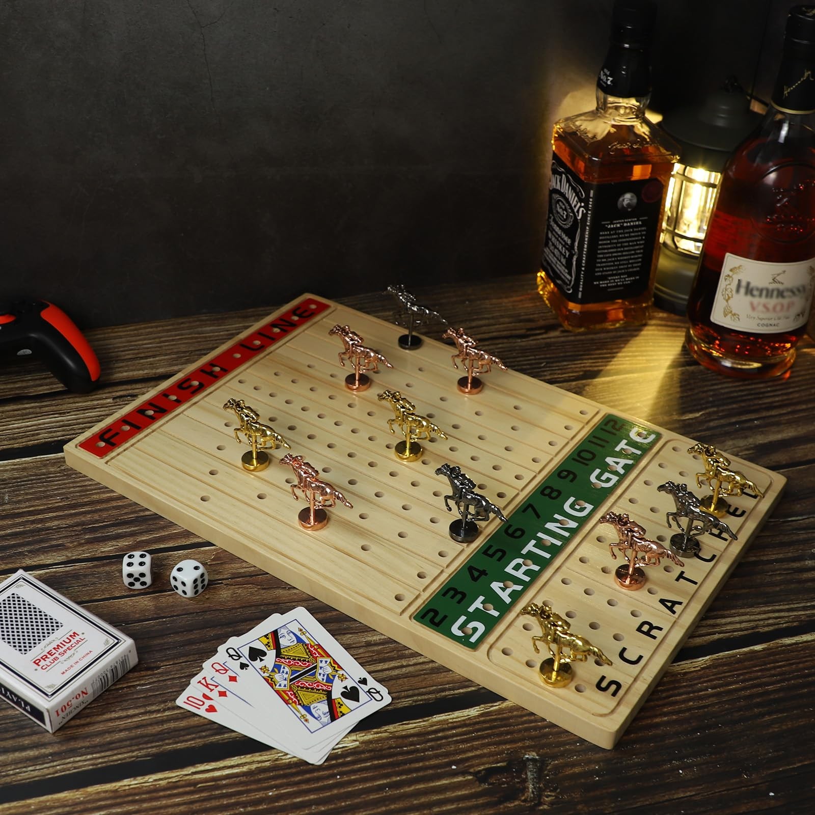 HOROW Metal Horse Racing Board Game Card 15.7*10 inches, Log1