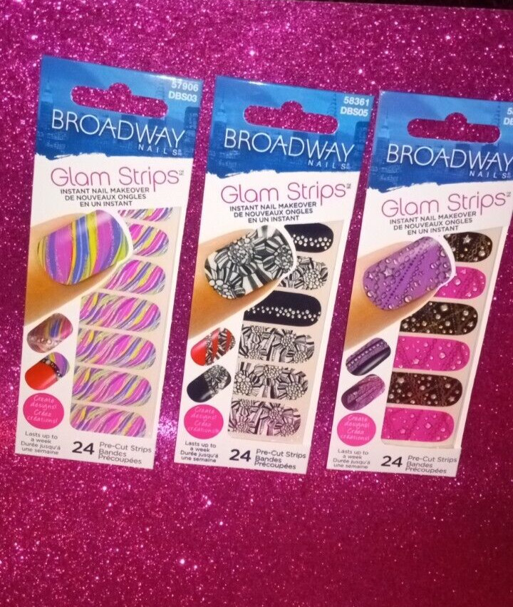 Broadway by KISS *GLAM STRIPS* for Nails, Many Designs, Price per Pack✨