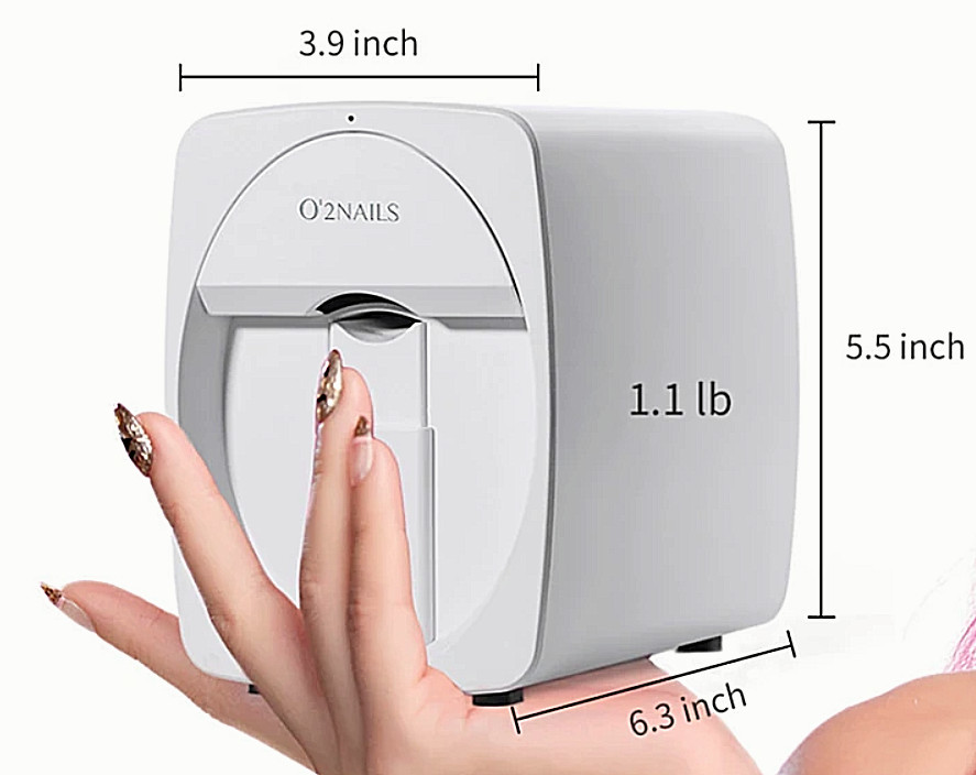 O’2Nails Nail Printer 3D App Control Nails Art Machine Nail Salon Portable Home