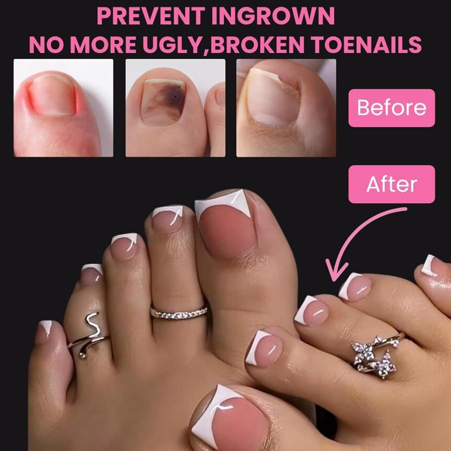 Wider Long Square Toe Nail Tips Full Cover with Glue, SINOKAME No File Matte