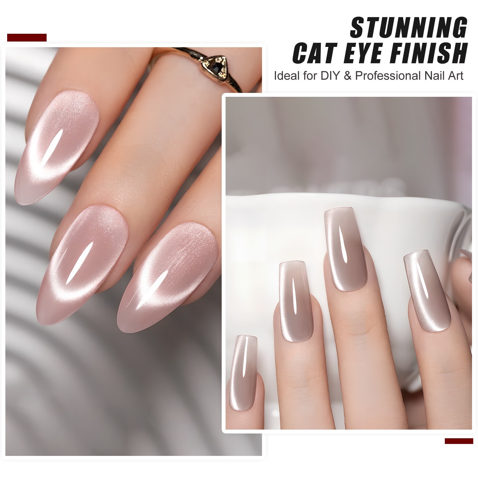 Double-head French Nail Art Magnet Set 3D Strong Cat Eye Magnet Nail Art Gel Pol