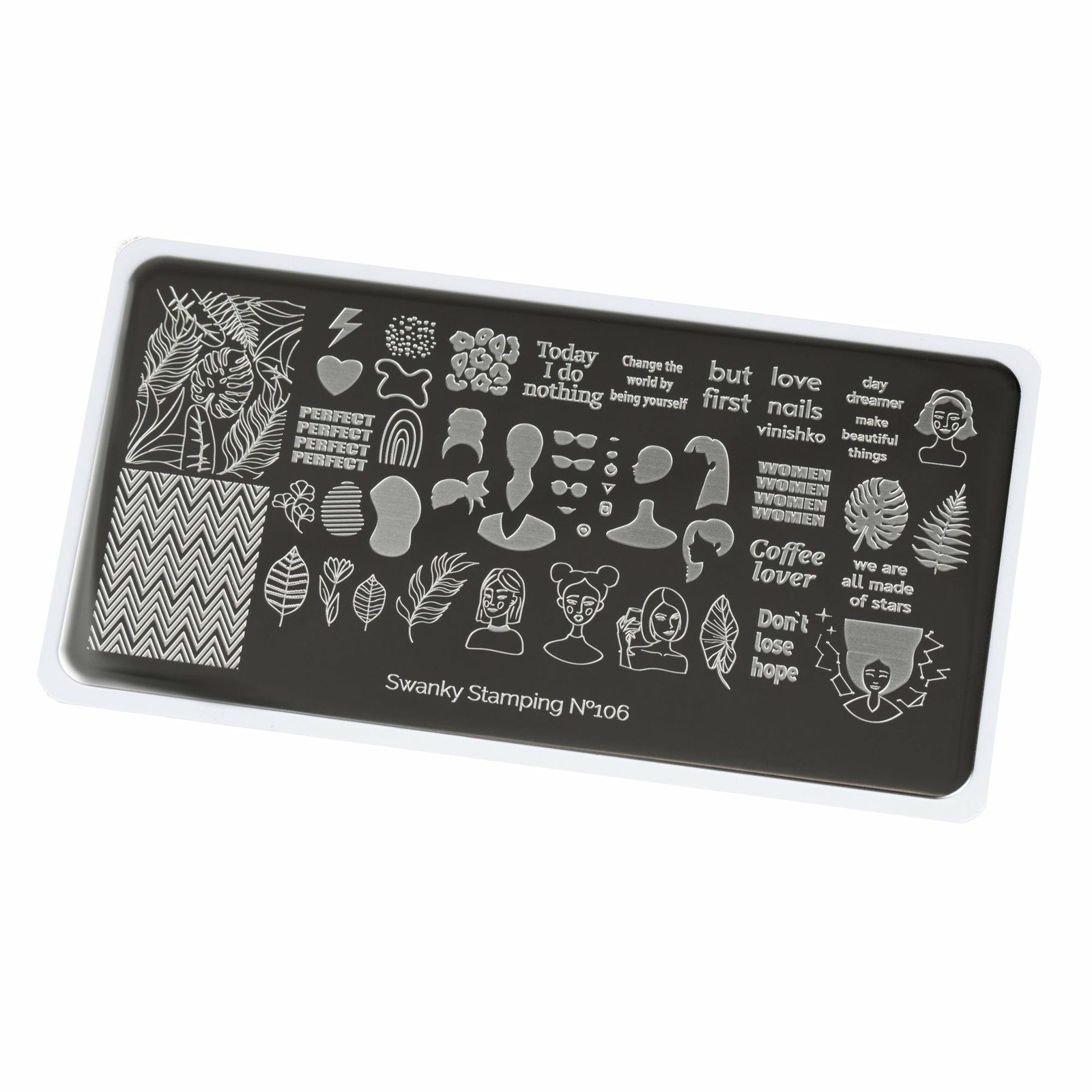 Swanky Stamping Woman Nail Stamping Plates 106