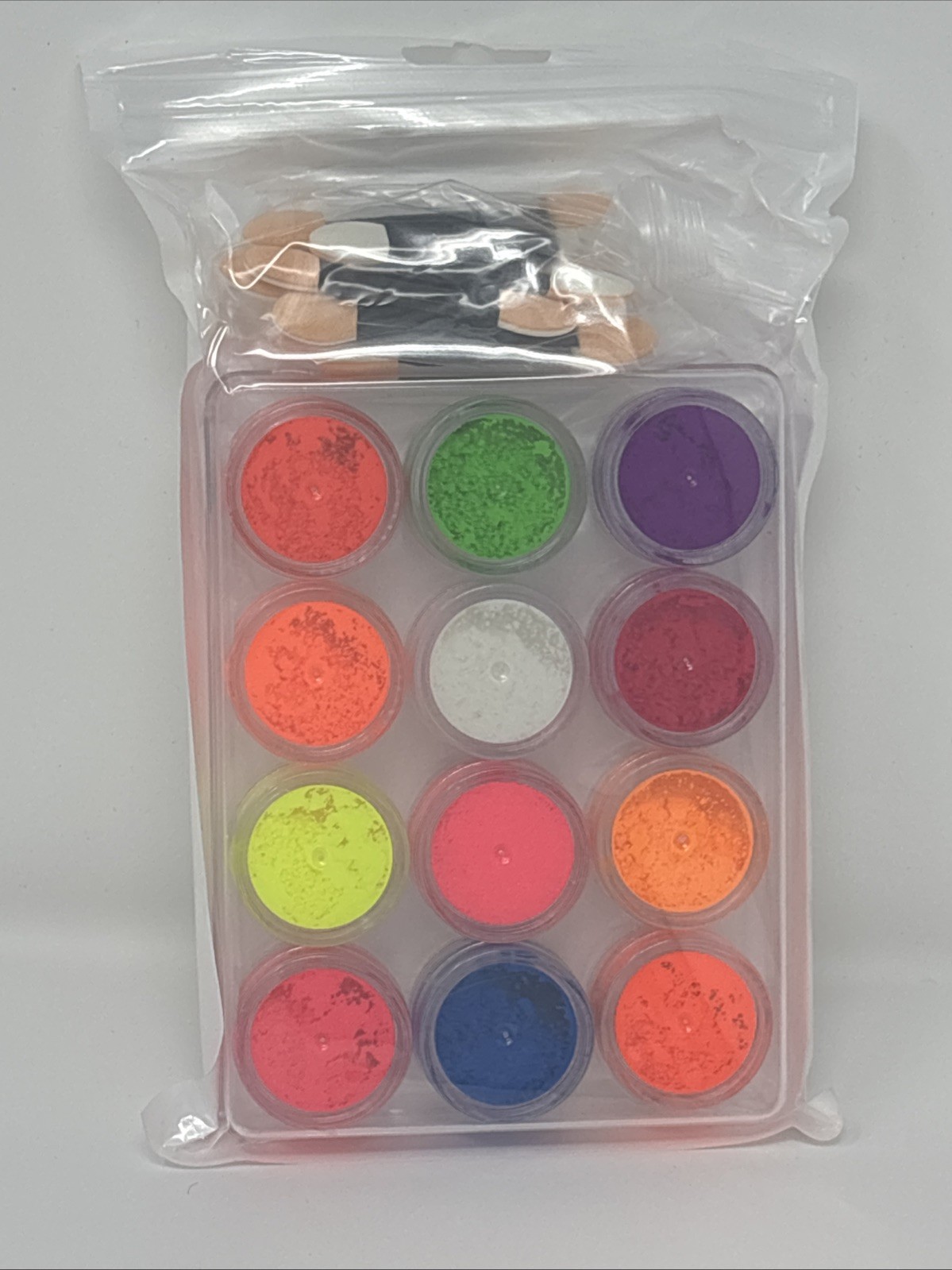 12 Colors Acrylic Luminous Fluorescent Powder Glow In the Dark Nail Art Pigment