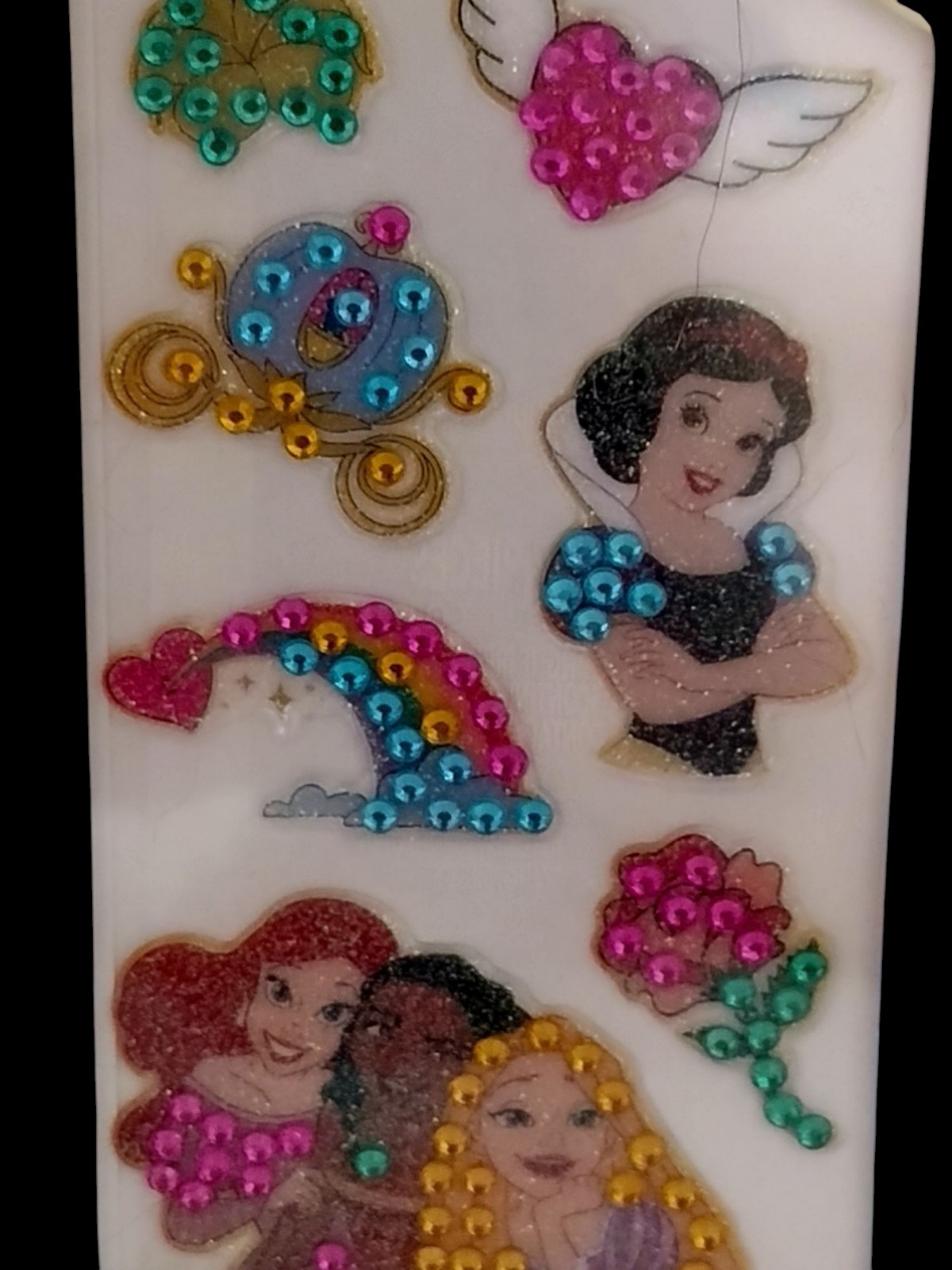 3 Disney Princess Kids Cartoon NAIL BODY STICKER ART SET Temporary Tattoos Decal