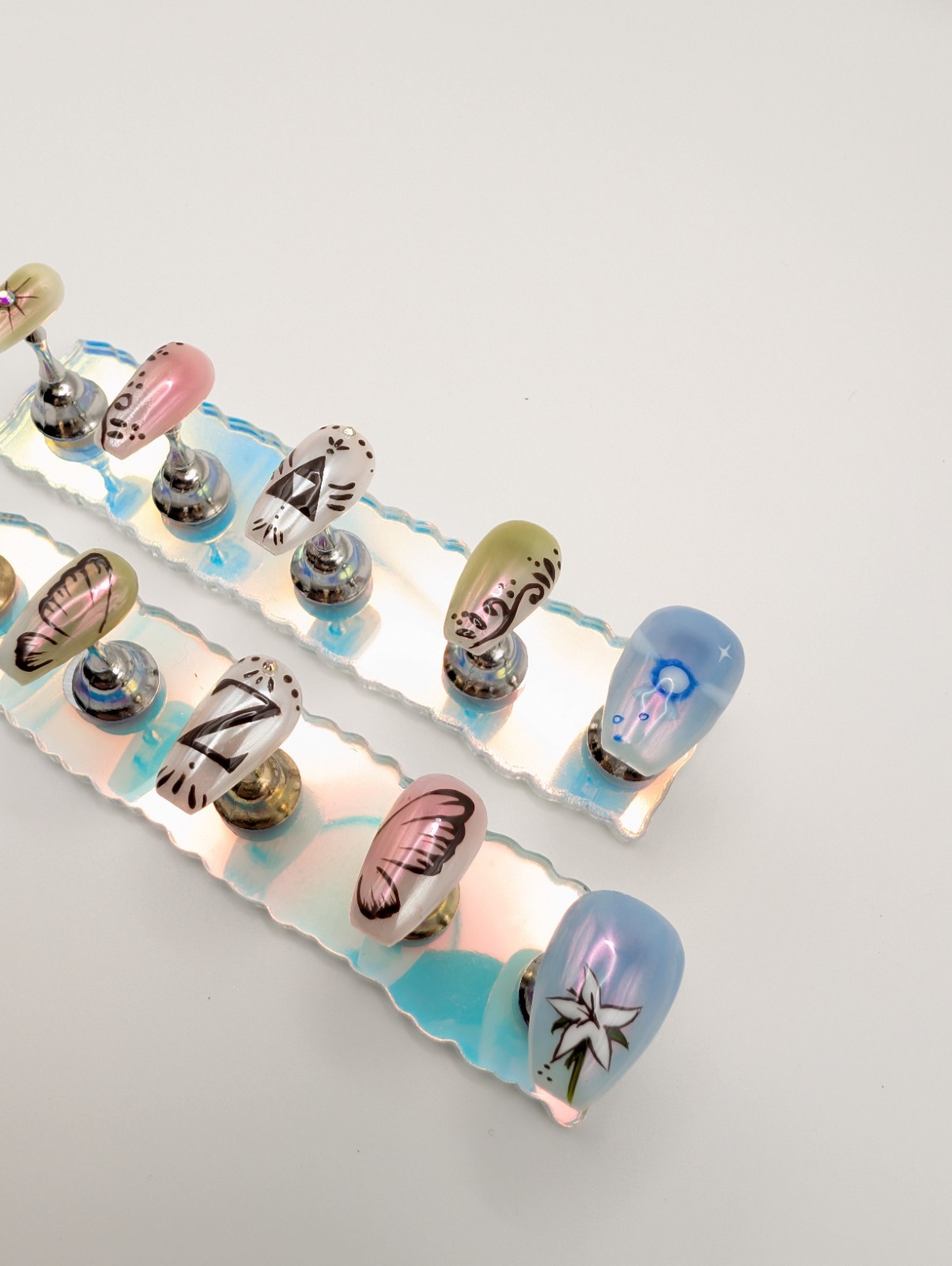 Handcrafted Legend Of Zelda Short Coffin Press-On Nails Handmade